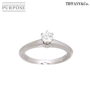 ティファニー TIFFANY&CO. ソリティア ダイヤ 0.23ct E/VVS1/3EX 7号 リング Pt プラチナ Diamond Ring【鑑定書付き】 90185041