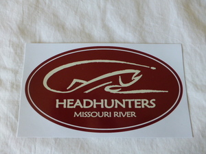 HEADHUNTERS ステッカー HEADHUNTERS MONTANA U.S.A Fly Fishing MISSOURI RIVER TROUT トラウト