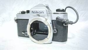 動作品・外観綺麗・光学綺麗★Nikon FE MF一眼レフ フィルムカメラ+NIKON ニコン MF-12 データバック 現状品