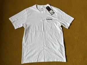 7800円★新品未使用★リーバイス コットン 半袖 Tシャツ ワンポイント ホワイト XS アメカジ ライダース インナー Levi