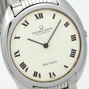 1円 UNIVERSAL GENEVE ユニバーサルジュネーブ ホワイトシャドウ 自動巻 動作品 KB0523T（RR 14）