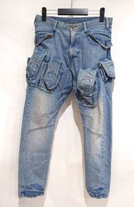 JULIUS ユリウス デニム カーゴ パンツ Denim Cargo Pants 1 Y-325777