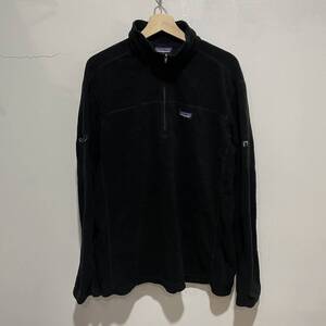 ☆送料無料☆Patagonia☆パタゴニア☆ハーフジップフリース☆メンズL☆マイクロフリース☆黒☆アウトドア☆クライミング☆L9b