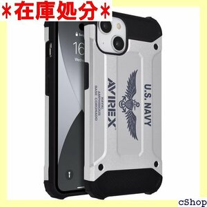 AVIREX iPhone15 対応 ケース 耐衝撃 iPhone 15用 6.1インチスマホケース シルバー 231