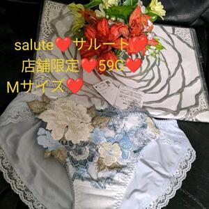 Wacoal/ワコール/salute/サルート/店舗限定/59/59G/59グループ/フォークロア/ノーマルショーツ/スタンダードショーツ/M/SX/サックス/②