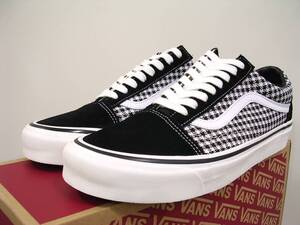 新品 VANS OLD SKOOL 36 D 黒白チドリ US9.5 27.5cm 生産終了 定価11550円 アナハイム ファクトリー#VN0A4BW3YER バンズ オールドスクール