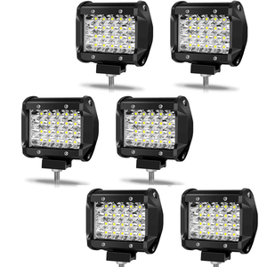 作業灯 LED ワークライト 72W【6個入り】デッキライト 12v/24v 兼用 防水 防塵 防震 集魚灯 前照灯 夜釣り 船舶 建築 各種作業車に対応