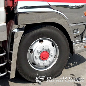 訳あり格安B品★UDTRUCKS UD クオン ステンレス ロングマッドガード 鏡面 磨き#1000【RQMG3U-B2】