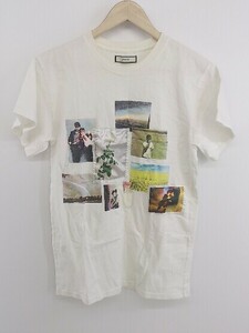 ◇ jouetie ジュエティ プリント 半袖 Tシャツ カットソー サイズM ホワイト系 マルチ レディース E