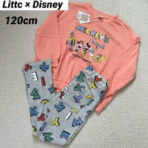 【送料無料】新品★Disney Littc トレーナー パンツ セットアップ 上下セット キッズ 男の子 女の子120cm