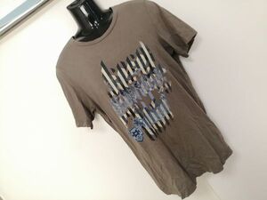 kkyj4616 ■ DIESEL ■ ディーゼル Tシャツ カットソー トップス 半袖 コットン モカグレー M