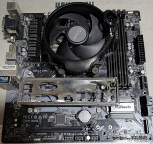 【動作確認済】ASRocK B450M Pro4　&　AMD Ryzen5 2600【中古】