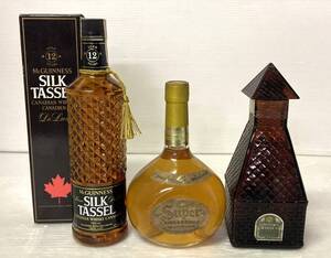 ★☆23 未開栓 古酒 ウイスキー まとめて 3点セット SILK TASSEL NIKKA Super SUNTORY WHISKY☆★