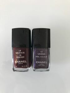 【値下げ！】CHANELシャネルNAILネイル限定カラー中古ボルドー&ダーク紫