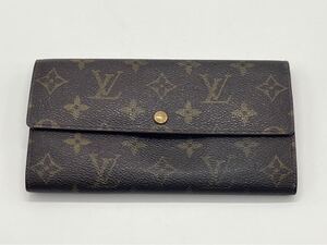 2412261981204 LOUIS VUITTON ルイヴィトン M61734 モノグラム ポルトフォイユ サラ 二つ折り 長財布 ウォレット ブラウン 現状品 中古