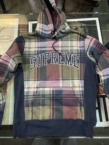 supreme パーカー　　総柄　チェックサイズM