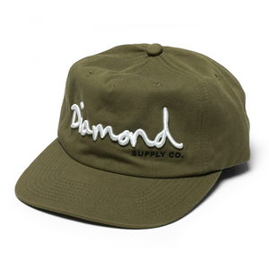 新品 DIAMOND SUPPLY CO ロゴ キャップ オリーブ カーキ ダイアモンド HUF 堀米雄斗