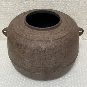 人間国宝 釜師 高橋敬典 造 利休好 万代屋釜 風炉釜 茶釜 当時物 蓋共箱なし ■ 茶道 茶道具 茶器 炉釜 鉄釜 ■ 茶道家所蔵品 駒A 松1003