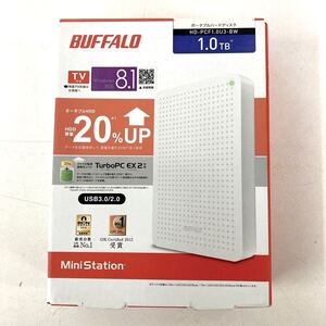 ★1円 〜【未開封品】BUFFALO バッファロー ポータブル ハードディスク 1.0TB USB3.0 外付け ハードディスク HD-PCF1.0U3-BW 売り切り！