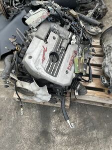 中古作動品 (走行 188000Km) RB25DET エンジン Assy 実働NEO6 RB25DET エンジンハーネス CPU 付 2WD FR ER34 R34