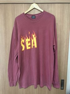 【中古】WIND AND SEA THRASHER L/S TEE 2 CRIMSON L