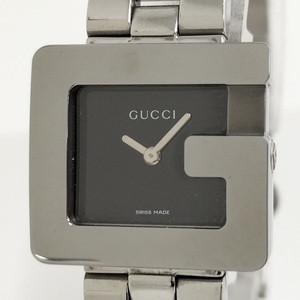 【中古】GUCCI Gウォッチ レディース 腕時計 クオーツ SS ブラック文字盤 3600L