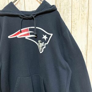 NFL NewEngland Patriots ニューイングランド・ペイトリオッツ プリント スウェット パーカー L USA古着 アメリカ古着