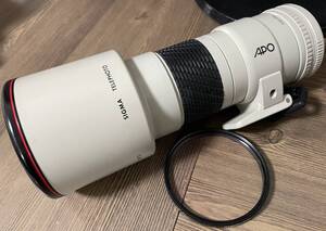 SIGMA　珍しい ホワイト レンズ　　400mm　1:5.6　TELE　 canon ( キャノン ) 用　フィルター 付　シグマ　400 5.6 