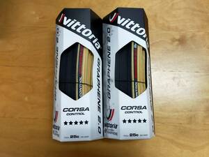 2本セット CORSA CONTROL GRAPHENE 2.0 25C ブラック／パラ クリンチャー VITTORIA グラフェン2.0 ビットリア