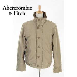 A5066/美品 秋冬 Abercrombie＆Fitch アバクロ ADIRONDACK コットン 裏ボア ミリタリー ワーク ジャケット ブルゾン L程 薄茶/メンズ