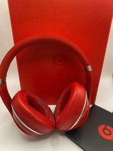 1円〜 beats studio ヘッドホン ビーツ レッド 赤 オーディオ機器 音楽 ジャンク品 beats.by dr dre 有線 送料無料 9-10