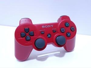 動作品 PS3 コントローラ ソニー純正 プレイステーション DUALSHOCK3 Red 赤プレステ CECHZC2J A1 コントローラ 希少品 (A-5)