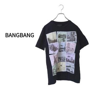 【BANGBANG】フロントビックプリントTシャツ(ONE)綿100％＊黒