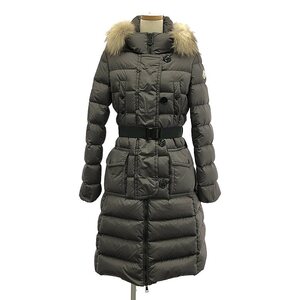 MONCLER / モンクレール | GENEVRIETTE GIUBBOTTO / ジュヌブリエッテ ベルテッド ダウンコート フーディ / 着脱可ファー付き