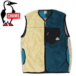 CHUMS (チャムス) CH04-1358 Bonding Fleece No Collar Vest ボンディングフリースベスト CMS142 C094TealCrazy L