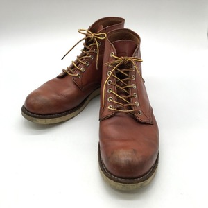 REDWING ワークブーツ 8166 6インチ クラシックラウンド 赤羽タグ レースアップブーツ 27.5cm ブラウン レッドウィング 靴 B11796◆