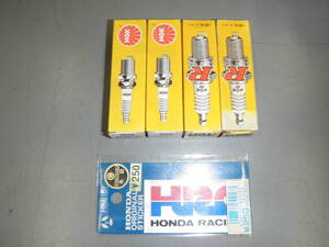 HRC HONDA ホンダ　当時物公認デカールシールステッカー　スパークプラグ　NGK スパークプラグ BR8ECM BR10ECM 各4本（NSR250R MC21 MC28)