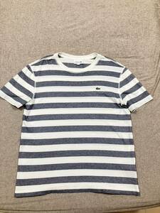 美品L ラコステ　半袖Tシャツ 夏物　ボーダー　LACOSTE