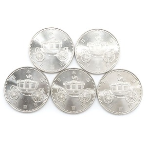 JAPAN MINT 造幣局 御即位記念(平成) 記念硬貨 五百円 500円硬貨 5枚 No.2 貨幣【Y202723006】中古