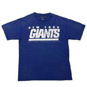 NFLニューヨークジャイアンツ 半袖Tシャツ アメフト ロゴT夏物古着k67① L相当