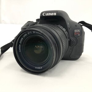 Canon キヤノン EOS Kiss X5 一眼レフ デジタルカメラ レンズ2点セット 附属品あり 通電〇【DAAM9026】