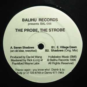 DANIEL WANG / THE PROBE, THE STROBE /SHADOWS/BALIHU RECORDS/NU DISCO/DISCO DUB