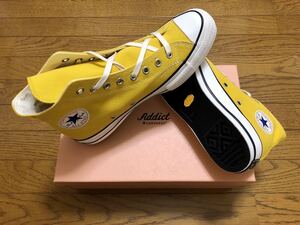 【新品 マスタード US8 26.5cm Addict CHUCK TAYLOR CANVAS HI】 converse アディクト チャックテイラー ct gold timeline all star one