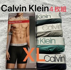 【送料無料 】4枚組★P新品 Calvin Klein カルバンクライン メンズ ボクサーブリーフ XL マイクロファイバー（日本サイズLL～３L）
