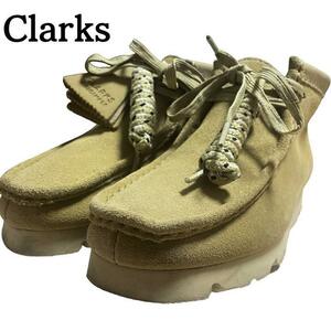 【美品】Clarks クラークス ワラビー ゴアテックス 23.0cm　Gore-Tex　ベージュ　メイプル