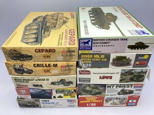 アスカモデル 1/35 アメリカ中戦車M4A1シャーマン 中期型 アドラーズネスト社製 WWII アメリカ軍アンテナつき 他 まとめて [50-8102]