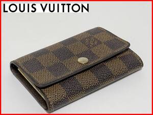 即決 LOUIS VUITTON ルイヴィトン ダミエ キーケース ６連 レディース メンズ K3