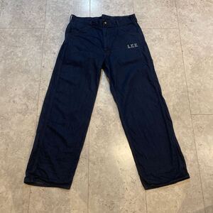 Lサイズ 良好 Lee LM7307 リー マリンレースアップワイドデニムパンツ MARINE LACE-UP PANTS 濃紺 ワークパンツ メンズ