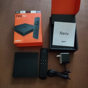 ★a 送料410円 ♪　Amazon Fire TV DV83YW （ブラック） 1/6通電確認 本体 リモコン ACアダプター 一式　vv①