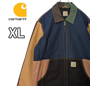 Carhartt カーハート リメイクダックジャケット 内ポケット キルティング 古着 XL